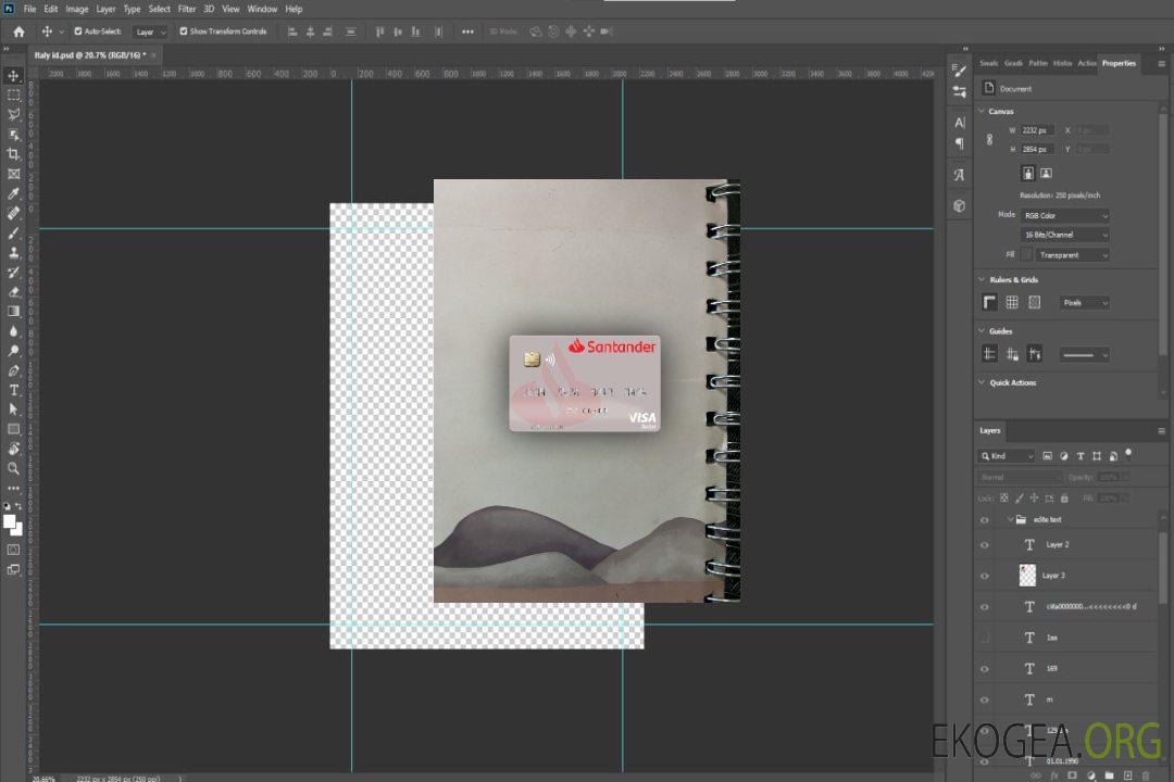 Espagne Banco Santander carte de débit visa photolook , template Espagne Banco Santander carte de débit visa photolook , template